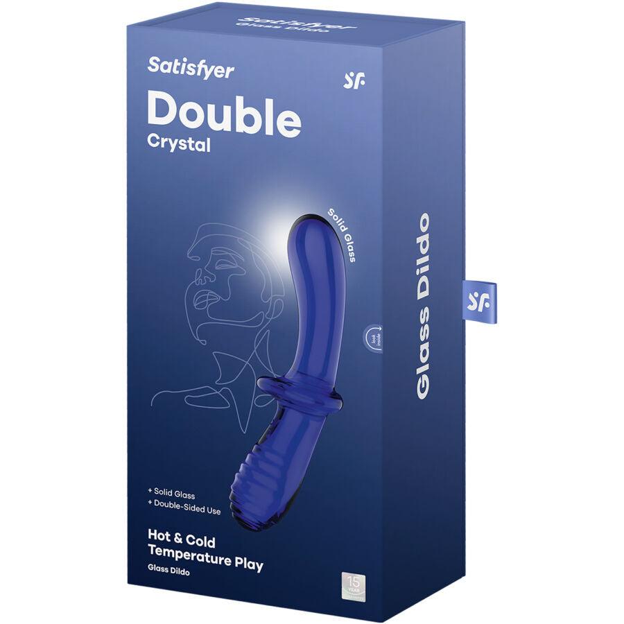 SATISFYER - DOUBLE CRYSTAL DILDO TRANSPARENTE - Optelum