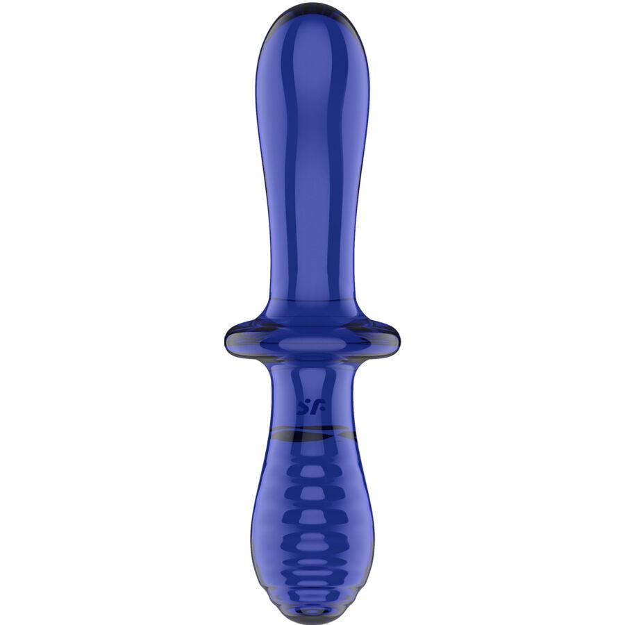 SATISFYER - DOUBLE CRYSTAL DILDO TRANSPARENTE - Optelum
