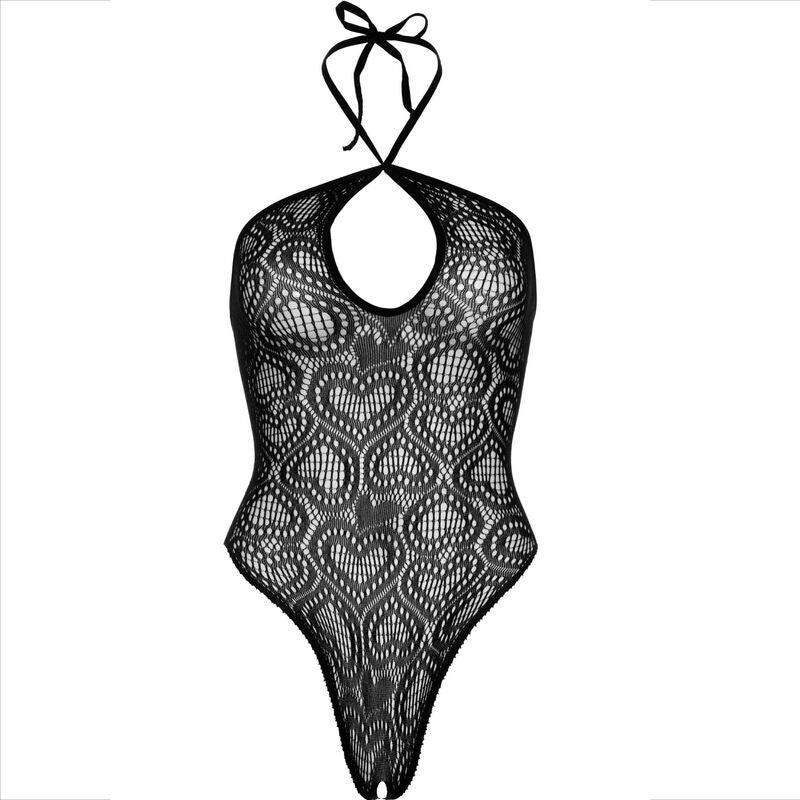 LEG AVENUE - BODY CUELLO HALTER SIN COTURAS NEGRO - Optelum
