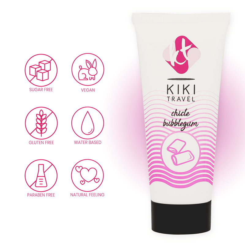 KIKÍ TRAVEL - LUBRICANTE SABOR A CHICLE 50 ML - Optelum