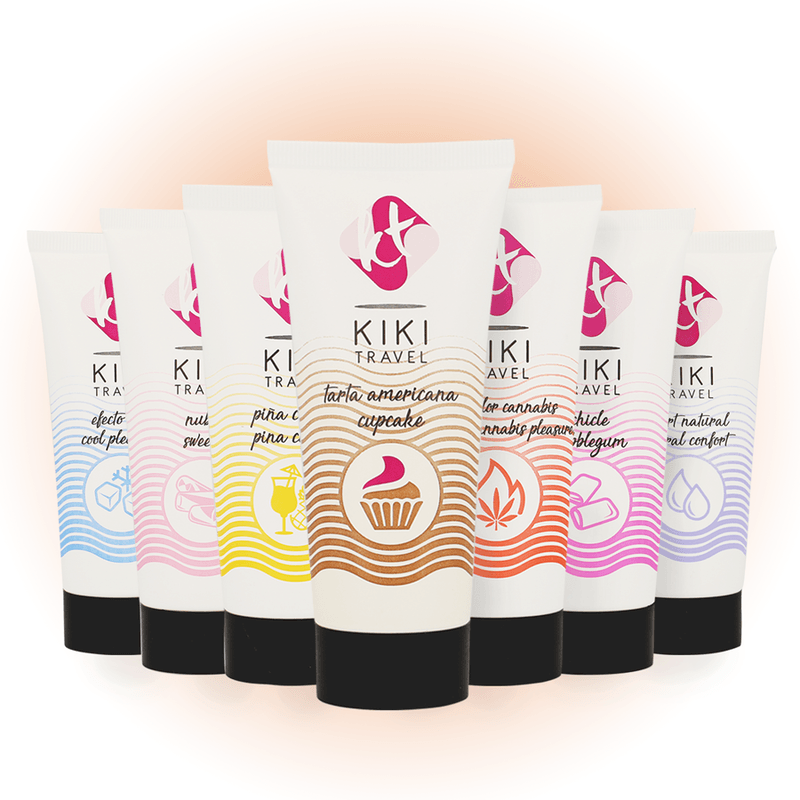 KIKÍ TRAVEL - GEL DESLIZANTE SABOR A TARTA AMERICANA CUPCAKE 50 ML - Optelum