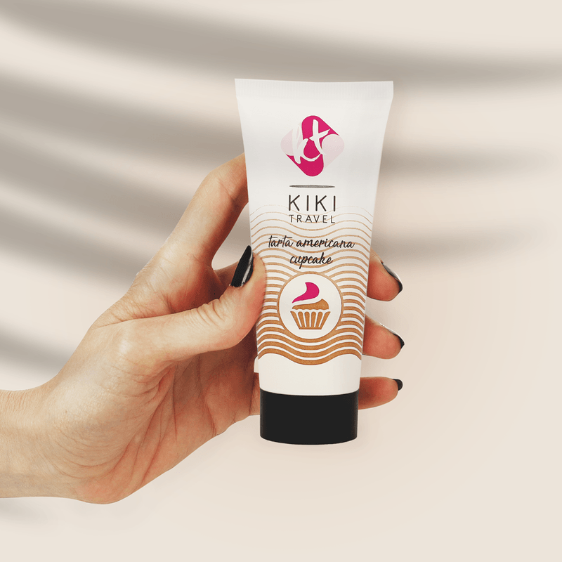 KIKÍ TRAVEL - GEL DESLIZANTE SABOR A TARTA AMERICANA CUPCAKE 50 ML - Optelum