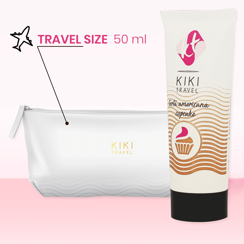KIKÍ TRAVEL - GEL DESLIZANTE SABOR A TARTA AMERICANA CUPCAKE 50 ML - Optelum