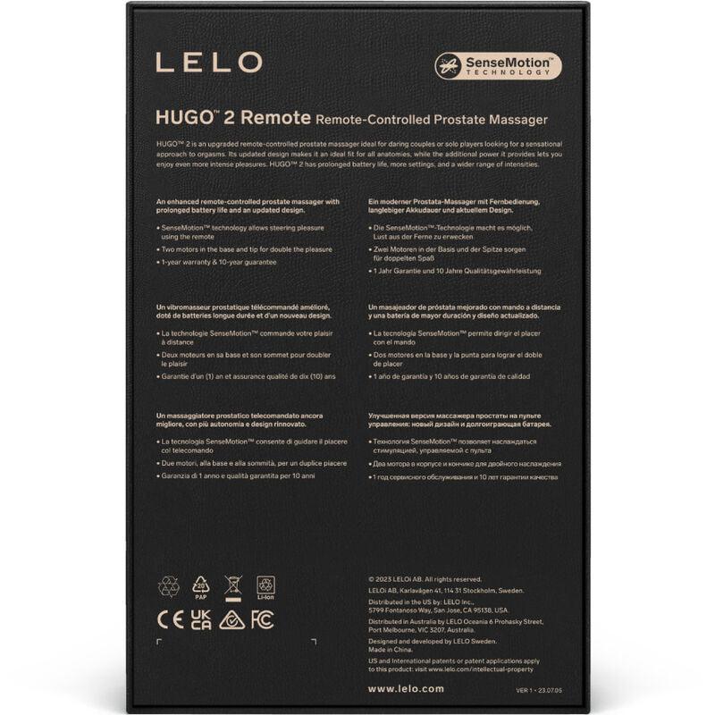 LELO - HUGO 2 MASAJEADOR DE PROSTATA CONTROL REMOTO VERDE - Optelum