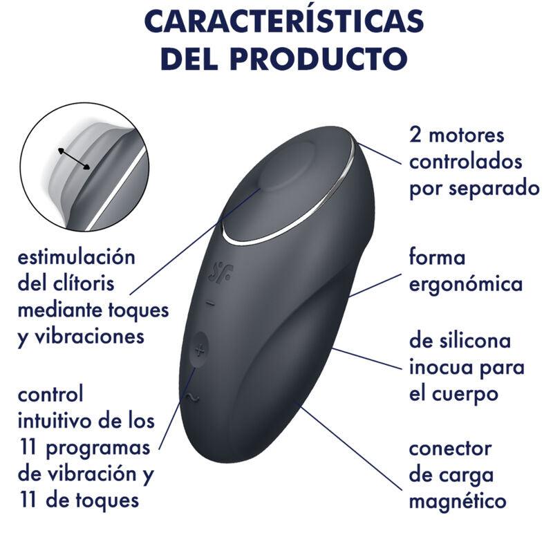 SATISFYER - TAP & CLIMAX 1 VIBRADOR LAY-ON ROJO - Optelum