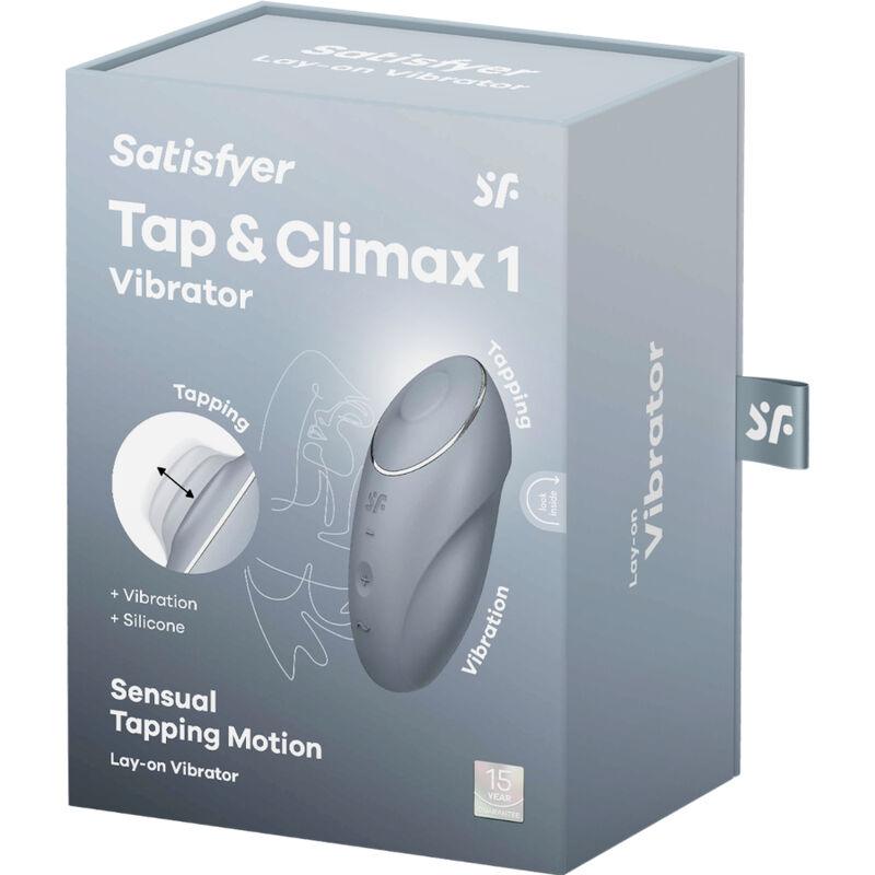 SATISFYER - TAP & CLIMAX 1 VIBRADOR LAY-ON ROJO - Optelum