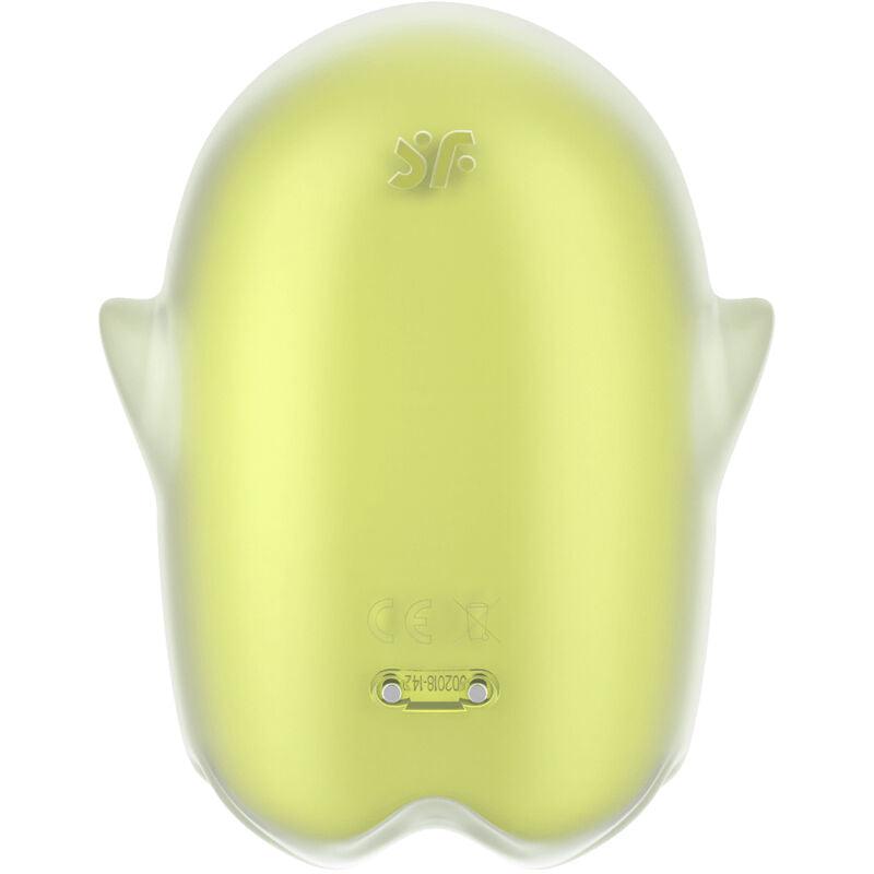 SATISFYER - GLOWING GHOST AIR PULSE & VIBRADOR AMARILLO - Optelum