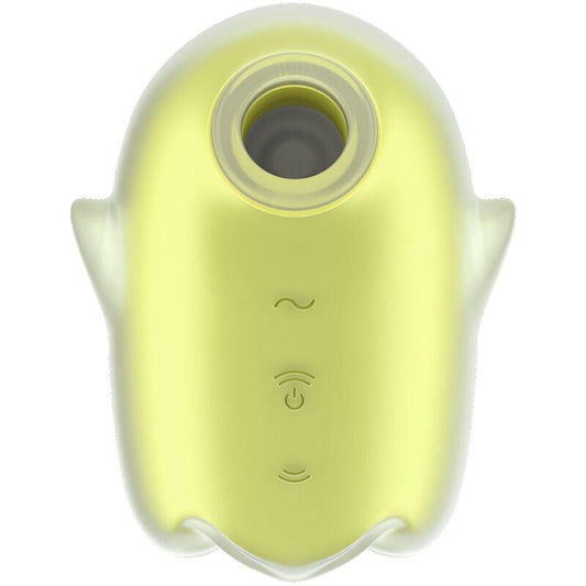 SATISFYER - GLOWING GHOST AIR PULSE & VIBRADOR AMARILLO - Optelum