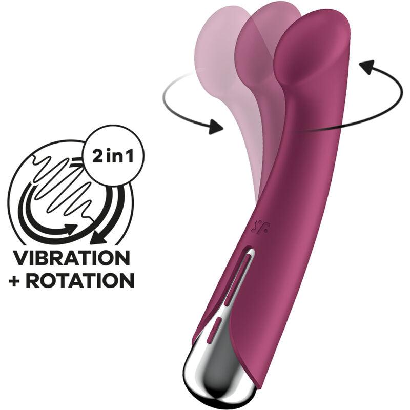 SATISFYER - SPINNING G-SPORT 1 VIBRADOR ROTADOR ROJO - Optelum
