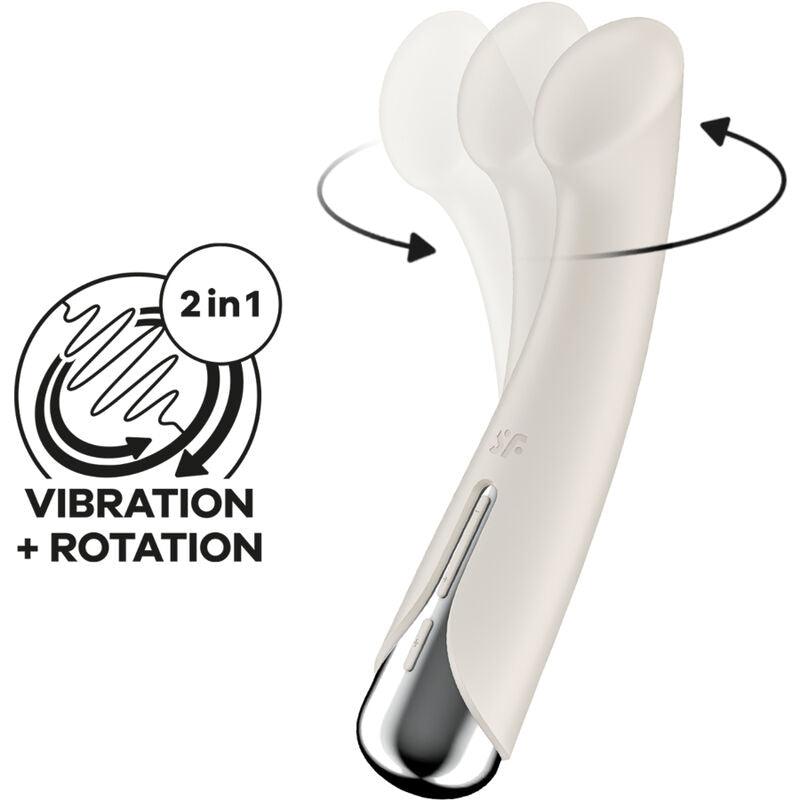 SATISFYER - SPINNING G-SPORT 1 VIBRADOR ROTADOR ROJO - Optelum