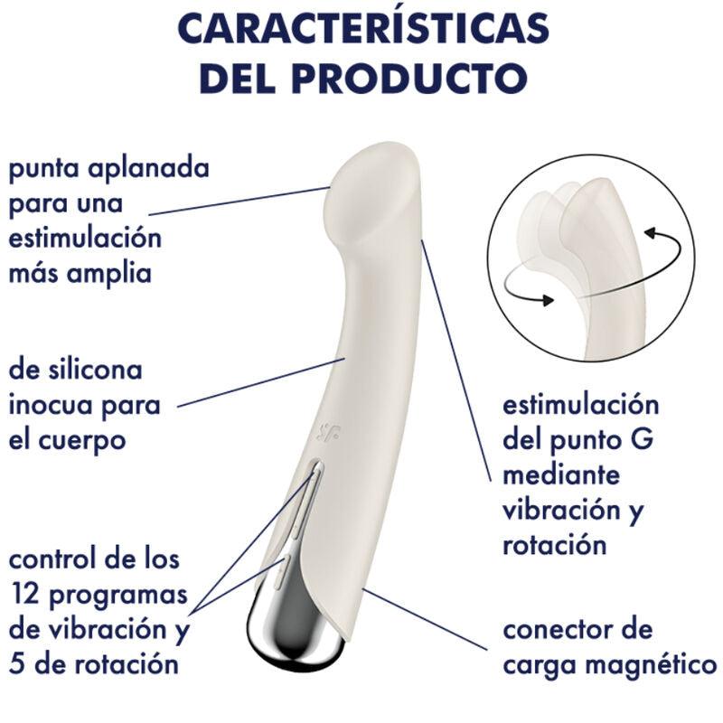 SATISFYER - SPINNING G-SPORT 1 VIBRADOR ROTADOR ROJO - Optelum
