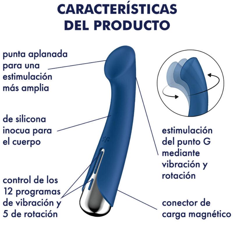SATISFYER - SPINNING G-SPORT 1 VIBRADOR ROTADOR ROJO - Optelum