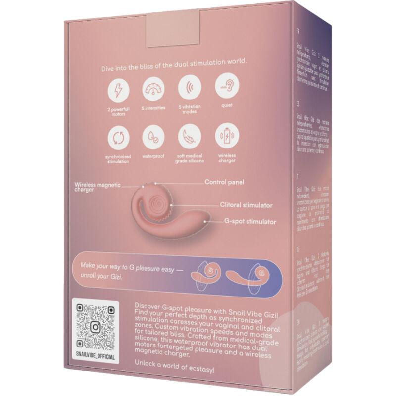 SNAIL VIBE - GIZI ESTIMULADOR DUAL ROSA - Optelum