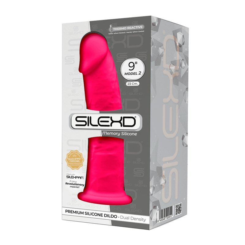 SILEXD - MODELO 2 PENE REALISTICO SILICONA PREMIUM SILEXPAN FUCSIA 23 CM - Optelum