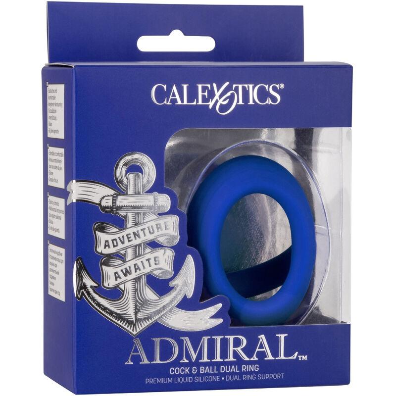 CALEXOTICS - ADMIRAL COCK BALL DOBLE ANILLO AZUL - Optelum