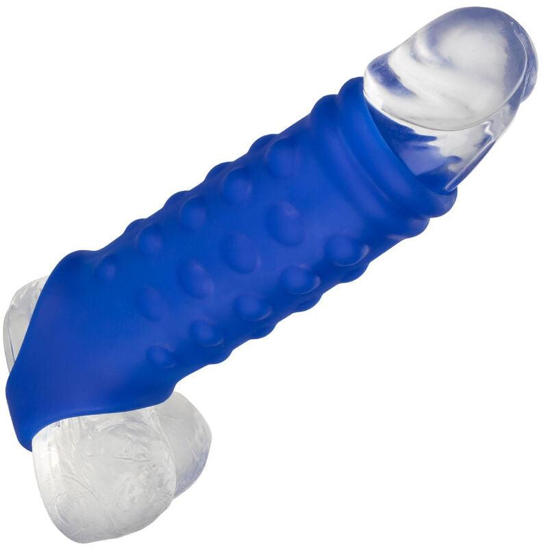 CALEXOTICS - ADMIRAL BEADED FUNDA PENE SILICONA LÍQUIDA AZUL - Optelum