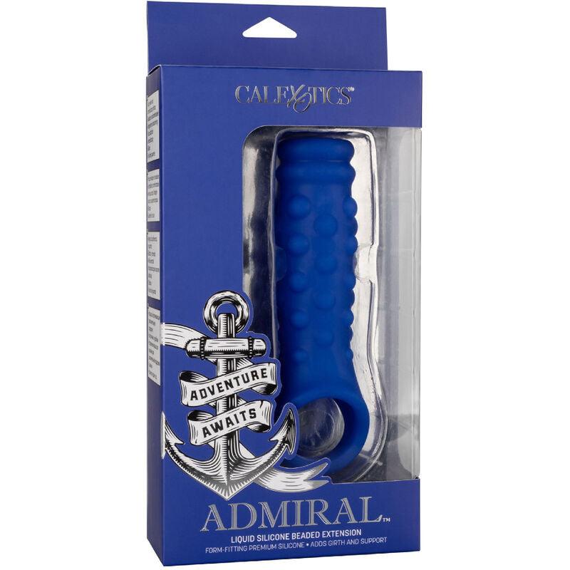 CALEXOTICS - ADMIRAL BEADED FUNDA PENE SILICONA LÍQUIDA AZUL - Optelum