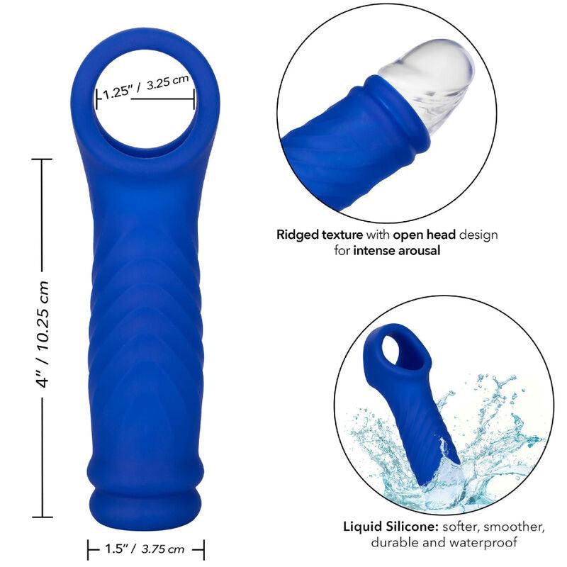 CALEXOTICS - ADMIRAL WAVE FUNDA PENE SILICONA LÍQUIDA AZUL - Optelum