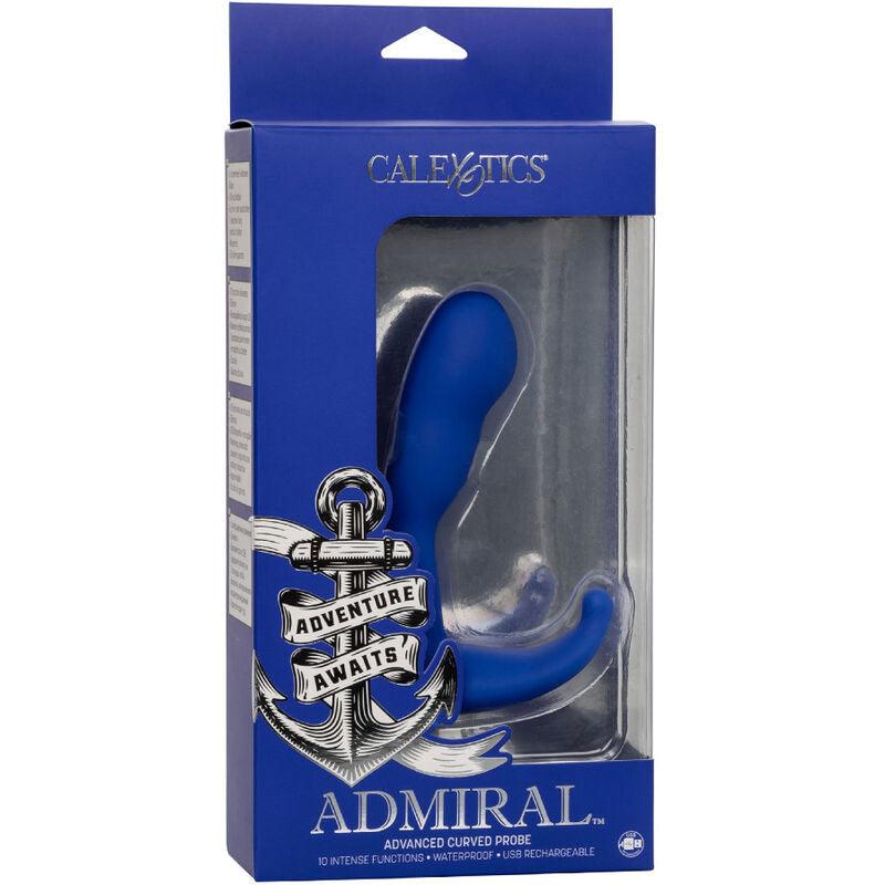 CALEXOTICS - ADMIRAL CURVED ESTIMULADOR & VIBRADOR ANAL AZUL - Optelum
