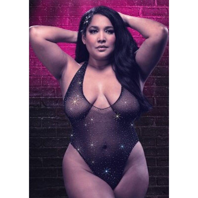 CALEXOTICS - RADIANCE BODY CON ESCOTE EN V PROFUNDO PEDRERÍA TALLA GRANDE - Optelum