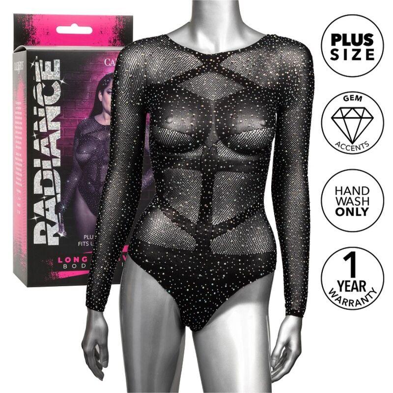 CALEXOTICS - RADIANCE BODY DE MANGA LARGA PEDRERÍA TALLA GRANDE - Optelum