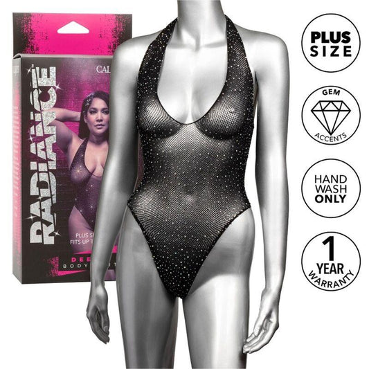 CALEXOTICS - RADIANCE BODY CON ESCOTE EN V PROFUNDO PEDRERÍA TALLA GRANDE - Optelum