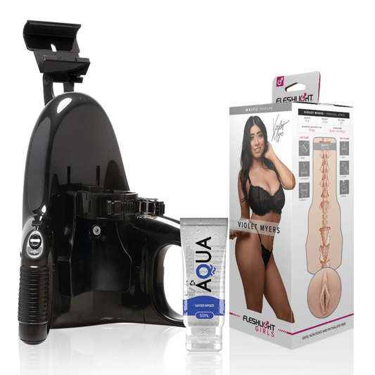 FLESHLIGHT - VIOLET MYERS WAIFU + UNIVERSAL LAUNCH + LUBRICANTE AQUA QUALITY 50 ML - Optelum