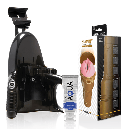 FLESHLIGHT - PINK LADY STAMINA TRAINING UNIT + UNIVERSAL LAUNCH + LUBRICANTE AQUA QUALITY 50 ML - Optelum