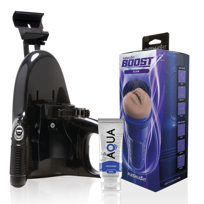 FLESHLIGHT - BLOW LM FLESH RP + UNIVERSAL LAUNCH + LUBRICANTE AQUA QUALITY 50 ML - Optelum