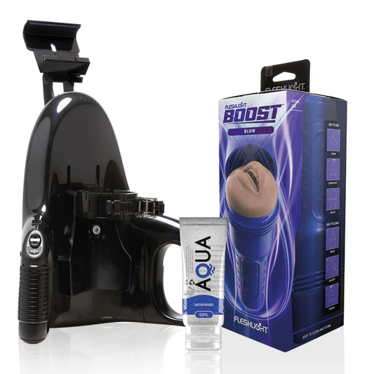 FLESHLIGHT - BLOW LM FLESH RP + UNIVERSAL LAUNCH + LUBRICANTE AQUA QUALITY 50 ML - Optelum