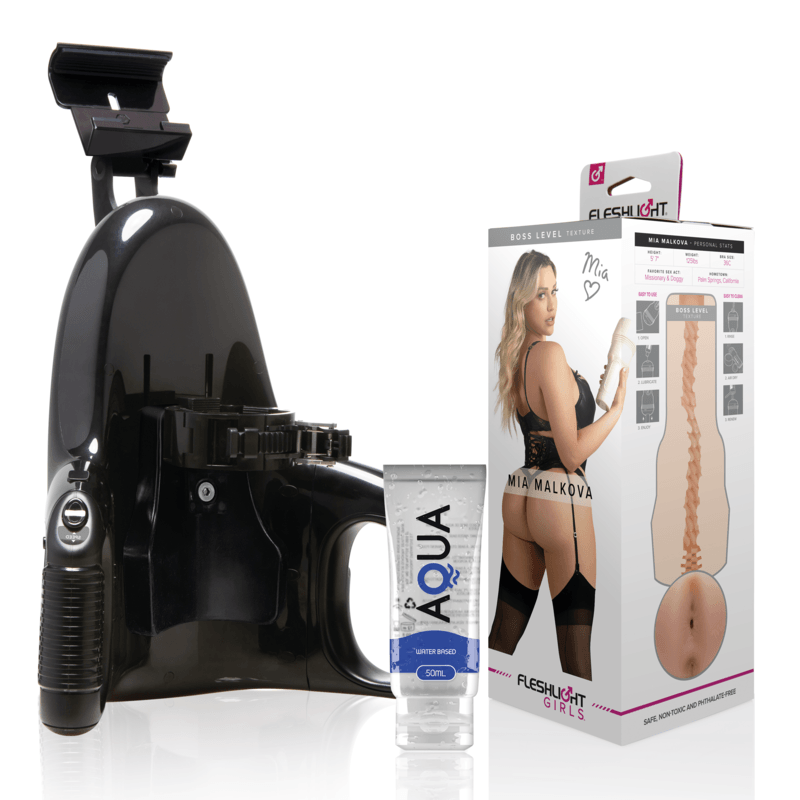 FLESHLIGHT - MIA MALKOVA BOSS LEVEL + UNIVERSAL LAUNCH + LUBRICANTE AQUA QUALITY 50 ML - Optelum