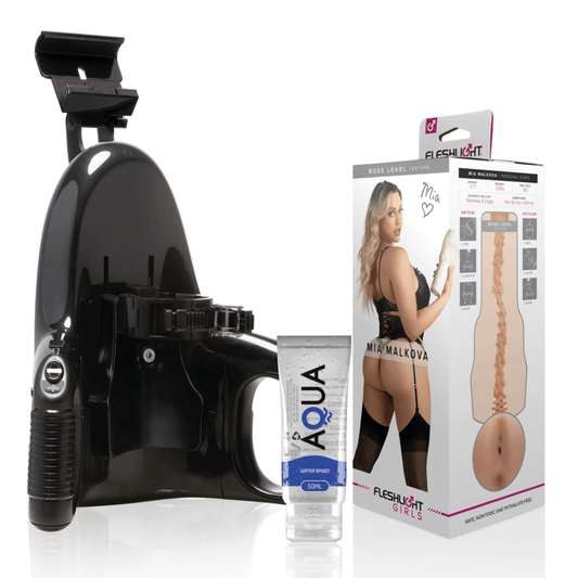 FLESHLIGHT - MIA MALKOVA BOSS LEVEL + UNIVERSAL LAUNCH + LUBRICANTE AQUA QUALITY 50 ML - Optelum