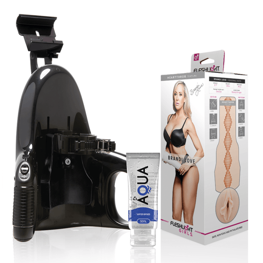 FLESHLIGHT - BRANDI LOVE VAGINA + UNIVERSAL LAUNCH + LUBRICANTE AQUA QUALITY 50 ML - Optelum