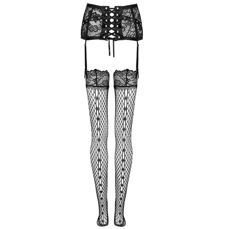 LIVCO CORSETTI FASHION - JELLY LC 90673 LIGUERO + MEDIAS NEGRO L/XL - Optelum