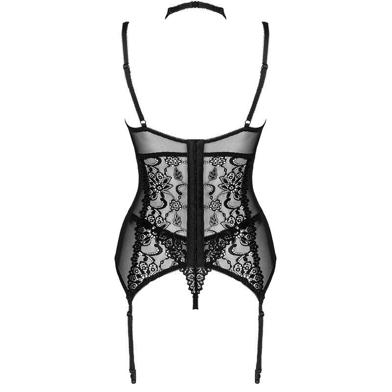 LIVCO CORSETTI FASHION - GIELLANDRA FOR THE SENSES COLLECTION CORSET + PANTY NEGRO L/XL - Optelum