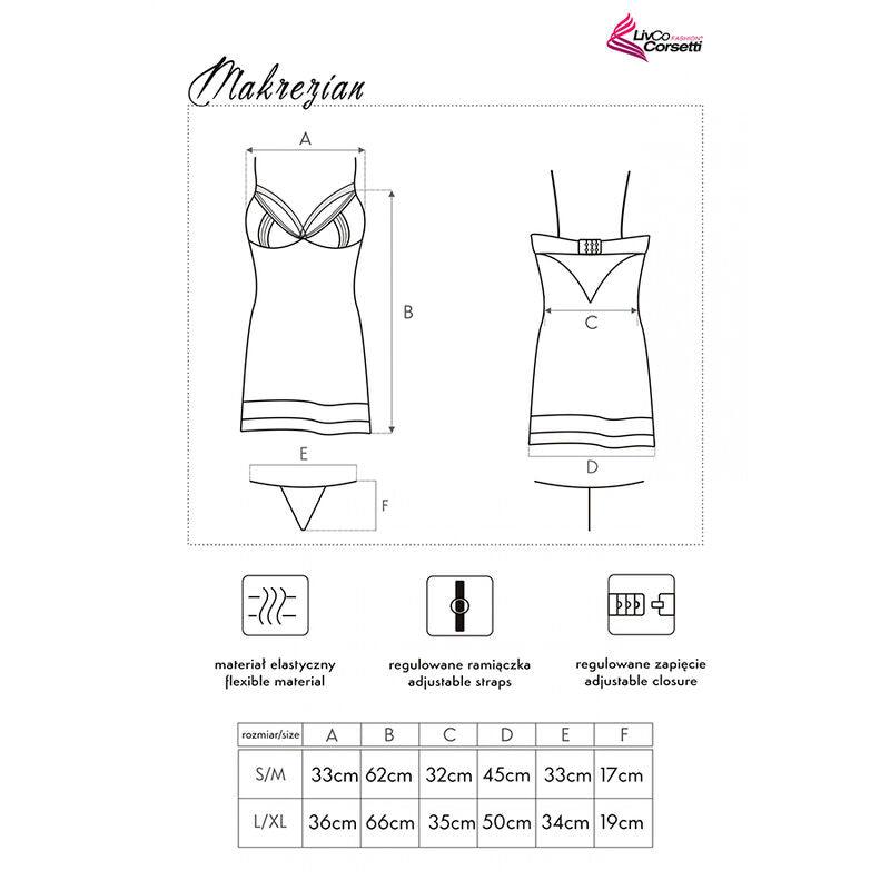 LIVCO CORSETTI FASHION - MAKREZIAN LC 90545 FALDA + PANTY NEGRO L/XL - Optelum