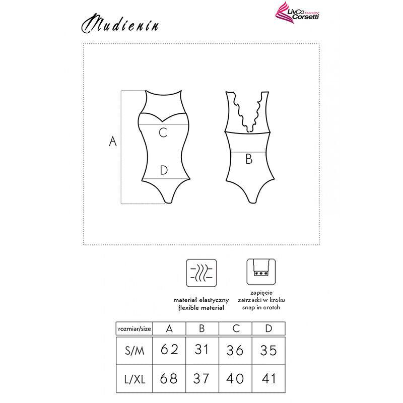 LIVCO CORSETTI FASHION - MUDIENIN LC 90654 BODY NEGRO L/XL - Optelum