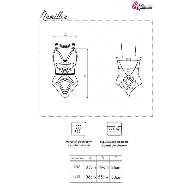 LIVCO CORSETTI FASHION - NAMILLEN LC 90528 BODY BLACK L/XL - Optelum