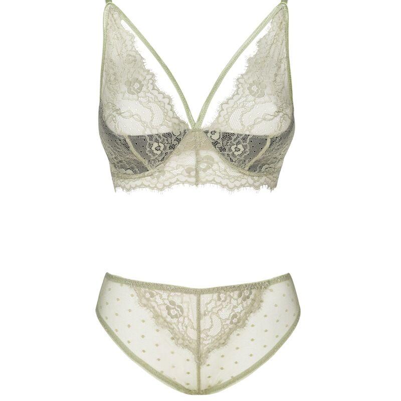 LIVCO CORSETTI FASHION - PINE LC 90667 SUJETADOR + PANTY KHAKI L/XL - Optelum