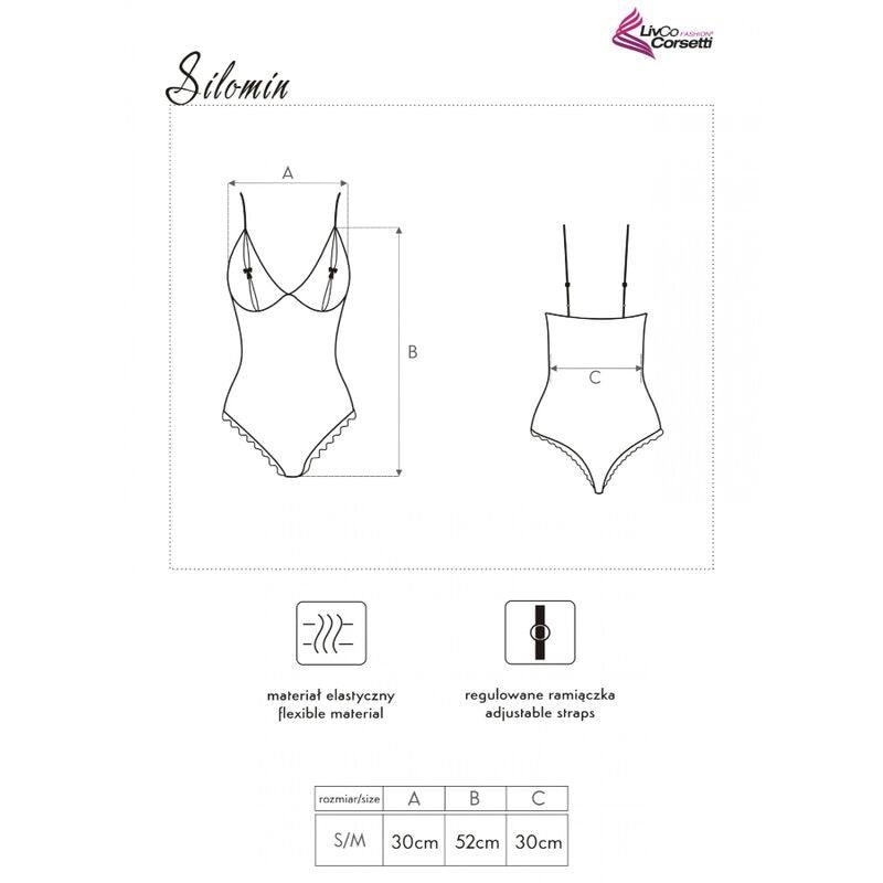 LIVCO CORSETTI FASHION - SILOMIN LC 1401 BODY + BATA NEGRO TALLA ÚNICA - Optelum