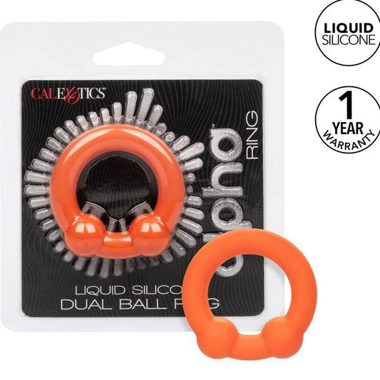 CALEXOTICS - ALPHA ANILLO DOBLE BOLA NARANJA - Optelum