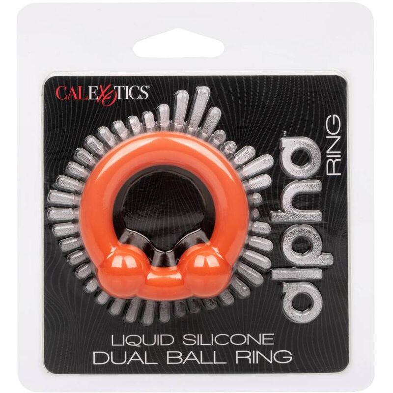 CALEXOTICS - ALPHA ANILLO DOBLE BOLA NARANJA - Optelum