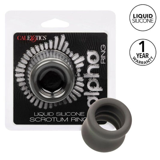 CALEXOTICS - ALPHA ANILLO EXTENSIÓN ESCROTO DOBLE NEGRO - Optelum