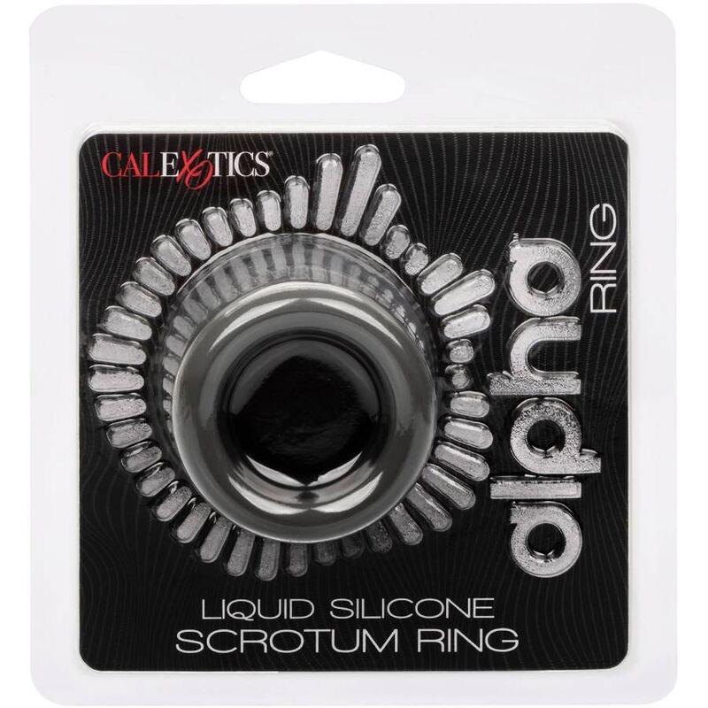 CALEXOTICS - ALPHA ANILLO EXTENSIÓN ESCROTO DOBLE NEGRO - Optelum
