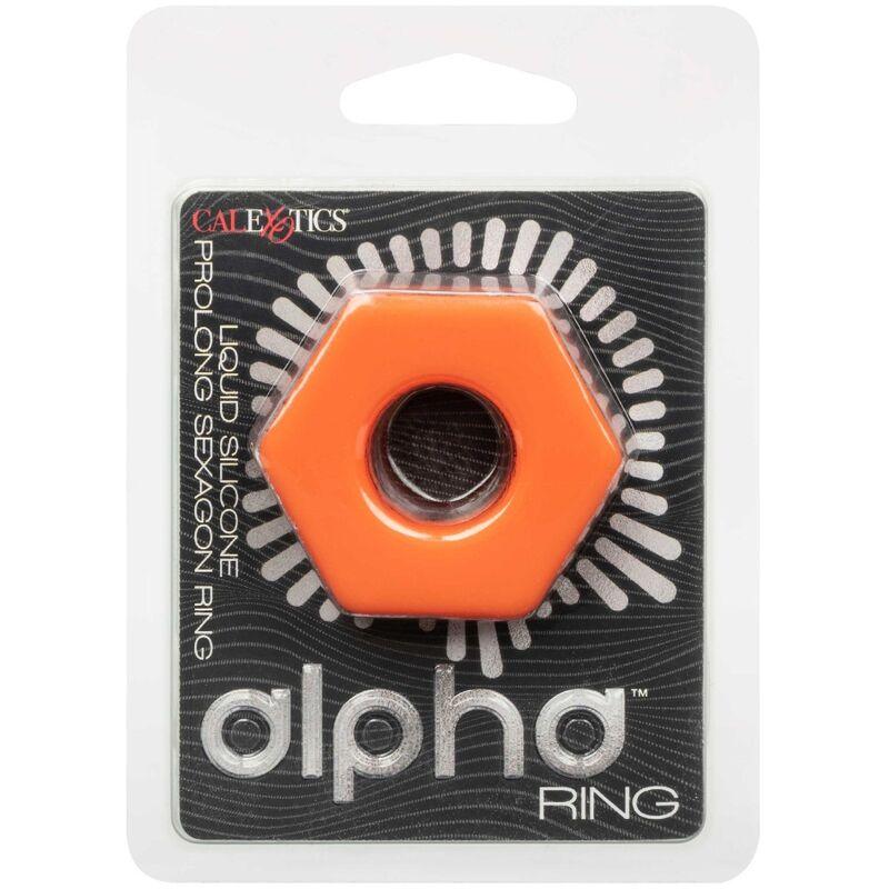 CALEXOTICS - ALPHA ANILLO PROLONG SEXGONO NARANJA - Optelum