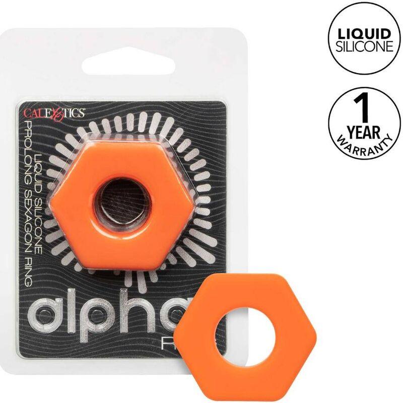 CALEXOTICS - ALPHA ANILLO PROLONG SEXGONO NARANJA - Optelum