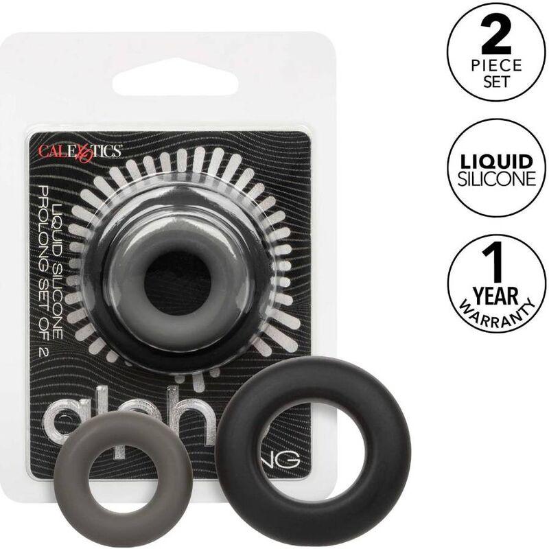 CALEXOTICS - ALPHA SET DE 2 ANILLOS PROLONG GRIS - Optelum
