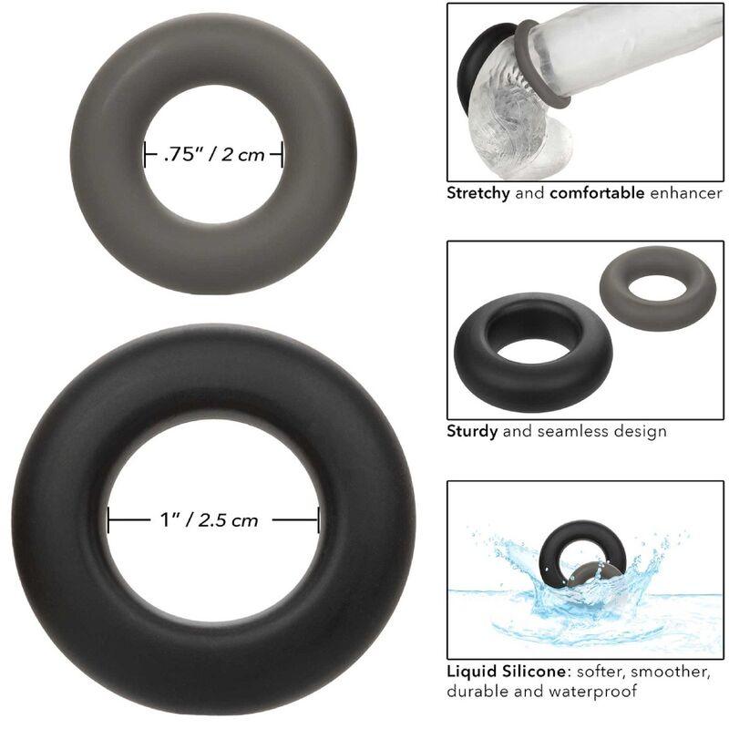 CALEXOTICS - ALPHA SET DE 2 ANILLOS PROLONG GRIS - Optelum