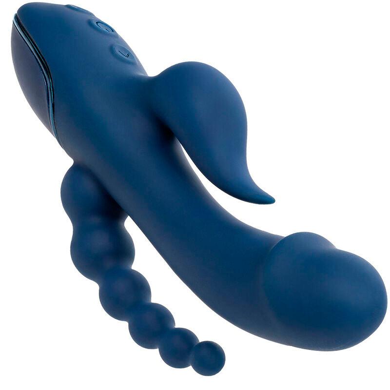 CALEXOTICS - VIBRADOR TRIPLE ORGASM AZUL - Optelum