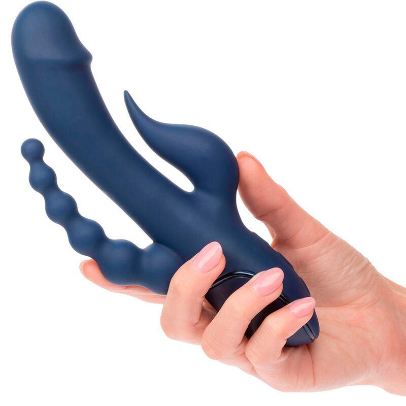 CALEXOTICS - VIBRADOR TRIPLE ORGASM AZUL - Optelum